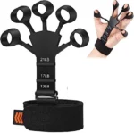 💪 Upgraded Finger Exerciser: Features a strong metal hook for enhanced hand strength. 📈 Build Your Grip Gradually: 6 adjustable resistance levels (6.6lb - 21lb) to customize your hand exercise. 🌟 Portable Grip Trainer Set: Compact, lightweight, and easy to carry for workouts on the go. ⏳ Durable and Long-lasting: Made of high-end silicone with a reinforced hook for extended use. 🎁 Perfect Gift for Athletes and Musicians: Affordable and ideal for improving grip strength in athletes, pianists, drummers, guitar players, and climbers.